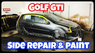 Golf gti side repair and paint