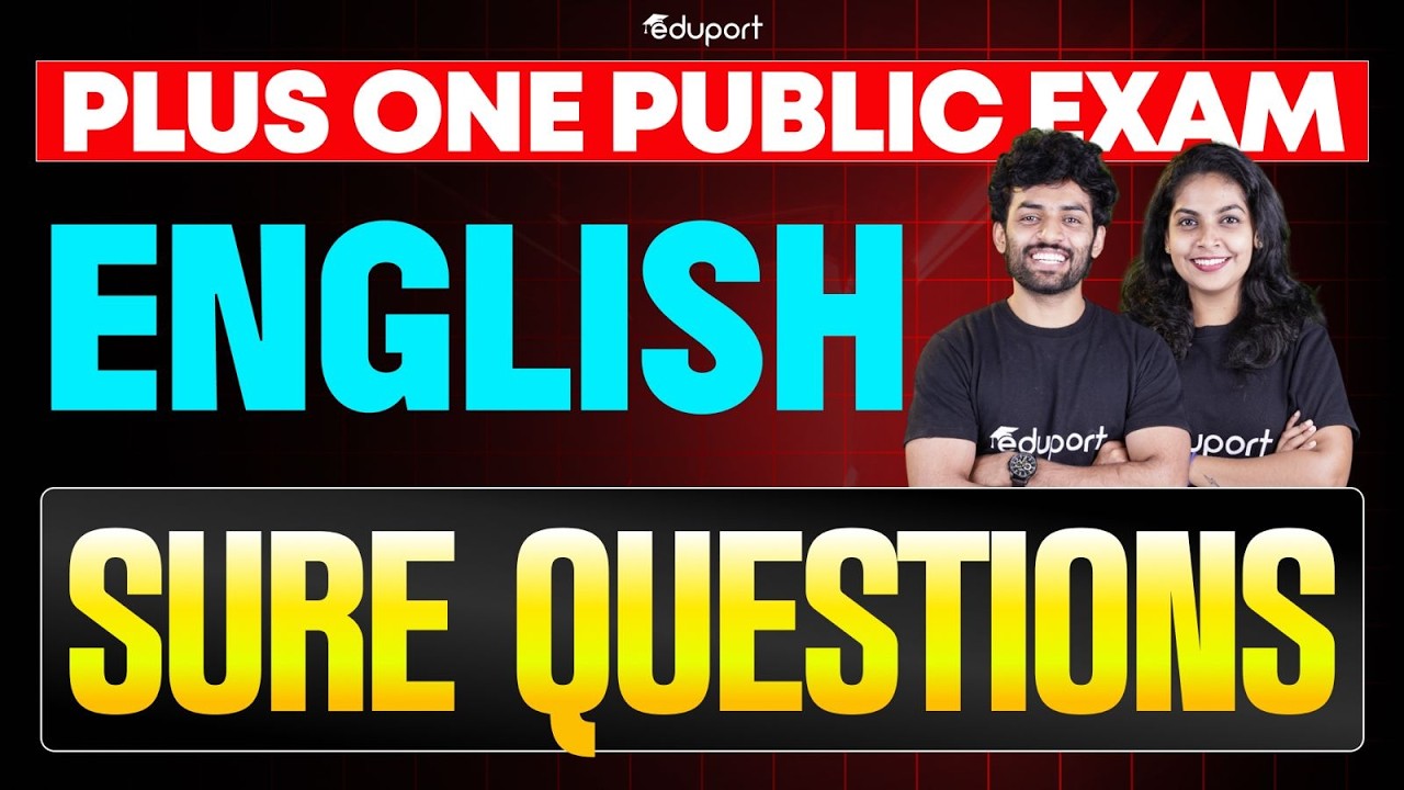Plus One English Public Exam | Sure Questions | Eduport Plus One