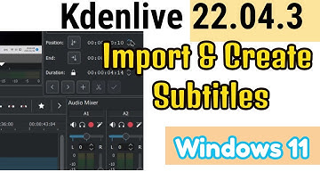 Kdenlive 22.04.3 (FREE) - Import and Create Subtitles