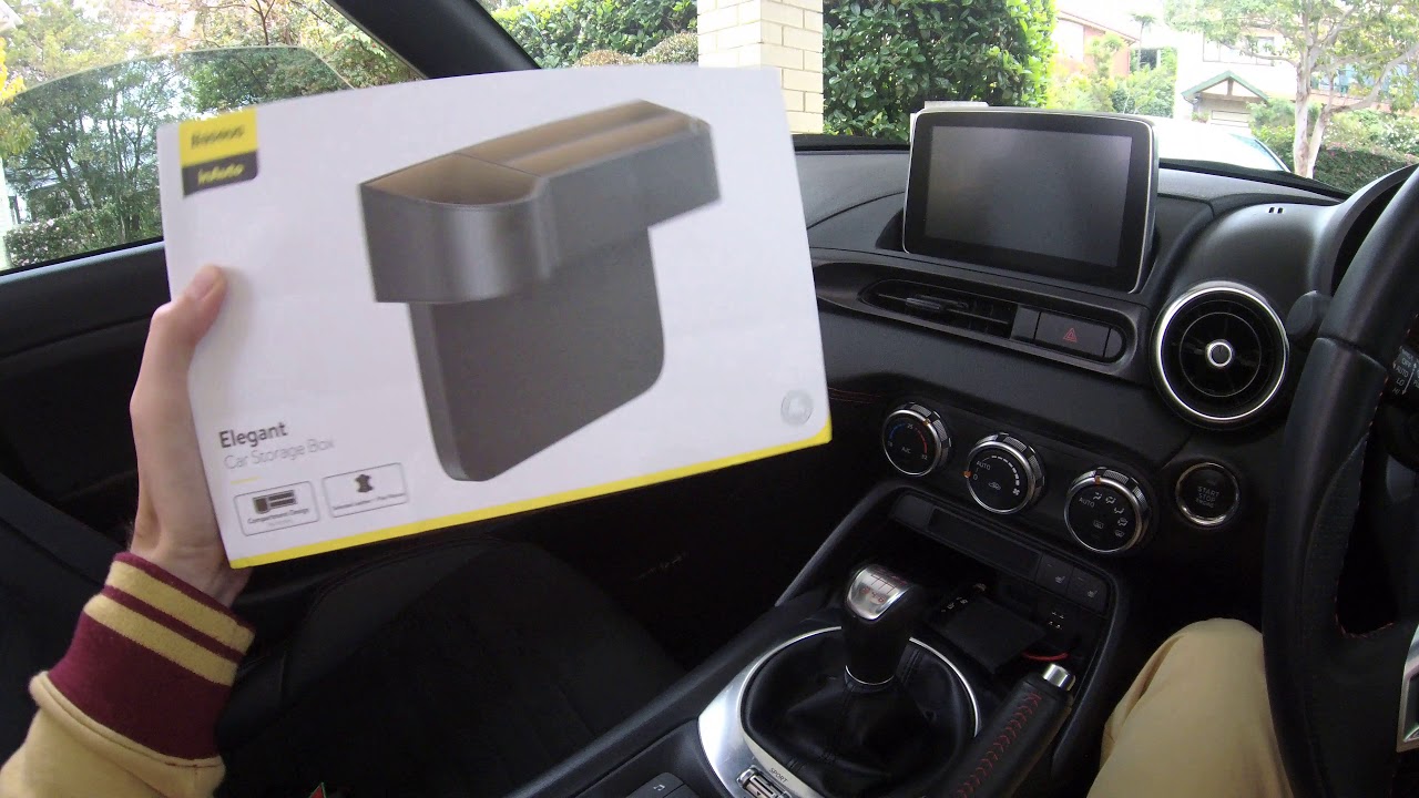 Baseus Car Storage Box Review - How to increase storage space in your Fiat  124/Miata MX-5 ND 4K60FPS 