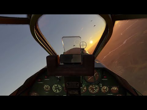 Видео: Бой на истребителе P-40F-5 Lafayette в VR шлеме в War Thunder. СБ режим.