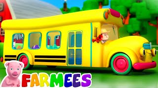 new wheels on the bus farmees nursery rhymes baby songs animal cartoon songs