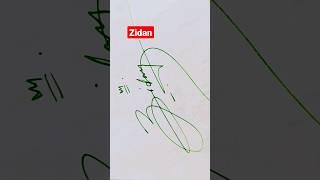 Zidan |#signature #calligraphy #shorts #viral #art #artist #trending #handwriting #viralvideo #pen