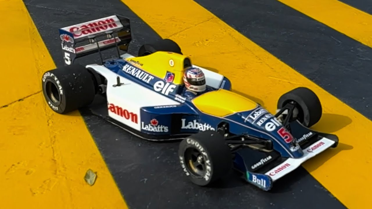 Vintage Tamiya F102 Williams FW14 Renault Test Run - YouTube