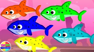 five little sharks nursery rhyme and kids song