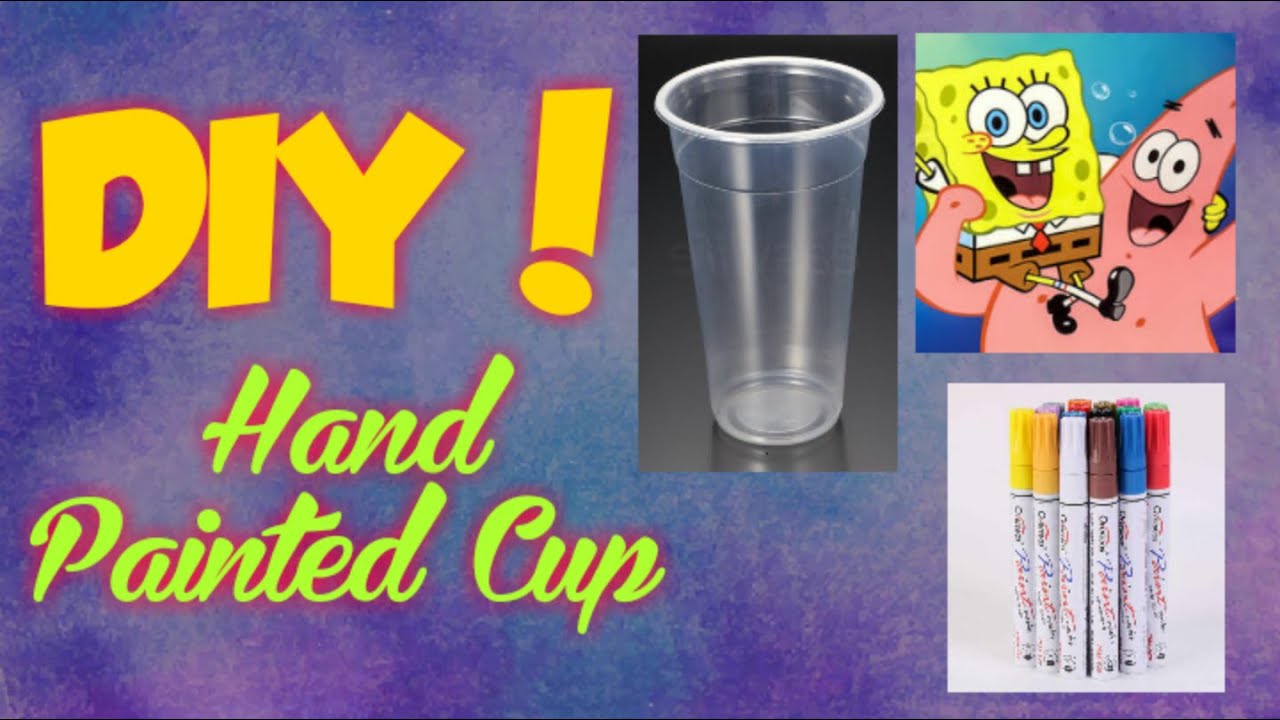 DIY Handpainted Cup/Spongebob and Patrick/Paint Marker/How to