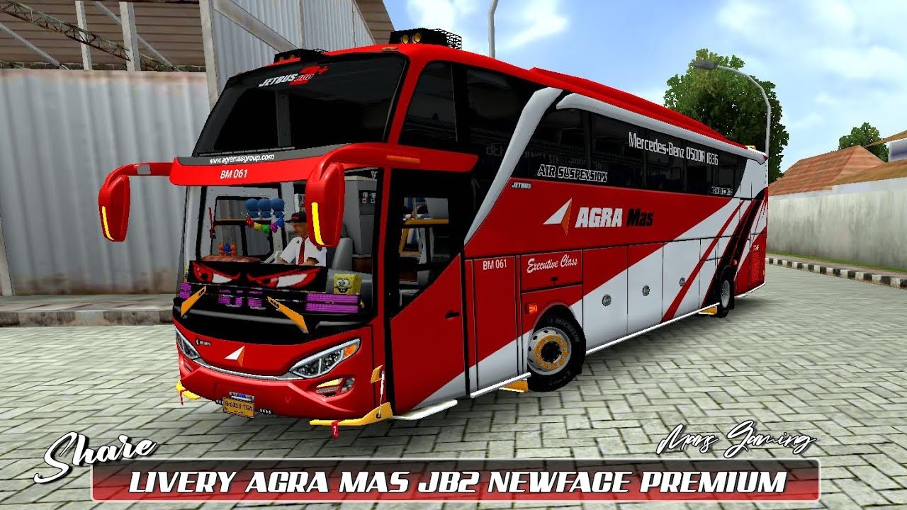 SHARE ‼️ LIVERY AGRA MAS MB 0500R JB2 NEWFACE V2 V3 BUSSID 4.1.1 || KODENAME PREMIUM