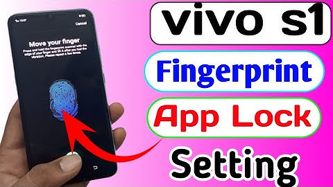 VIVO s1 fingerprint applock setting