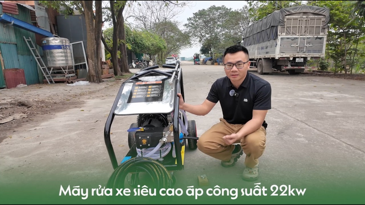 Máy Rửa Xe Siêu Cao Áp 22KW Xịt Rửa Vỏ Tàu | Lucky 7250PSI Điện 380V Cực Mạnh
