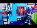 PJ Masks and police Station toys Pororo and SpongeBob car play - 토이몽