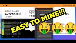 DUINO-COIN (DUCO) Miner Install on Android (Easy!Easy!)