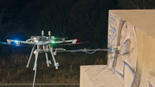 Sherpa Drone Removes Graffiti on a Highway Overpass — 60 Feet, No Crew in the Air