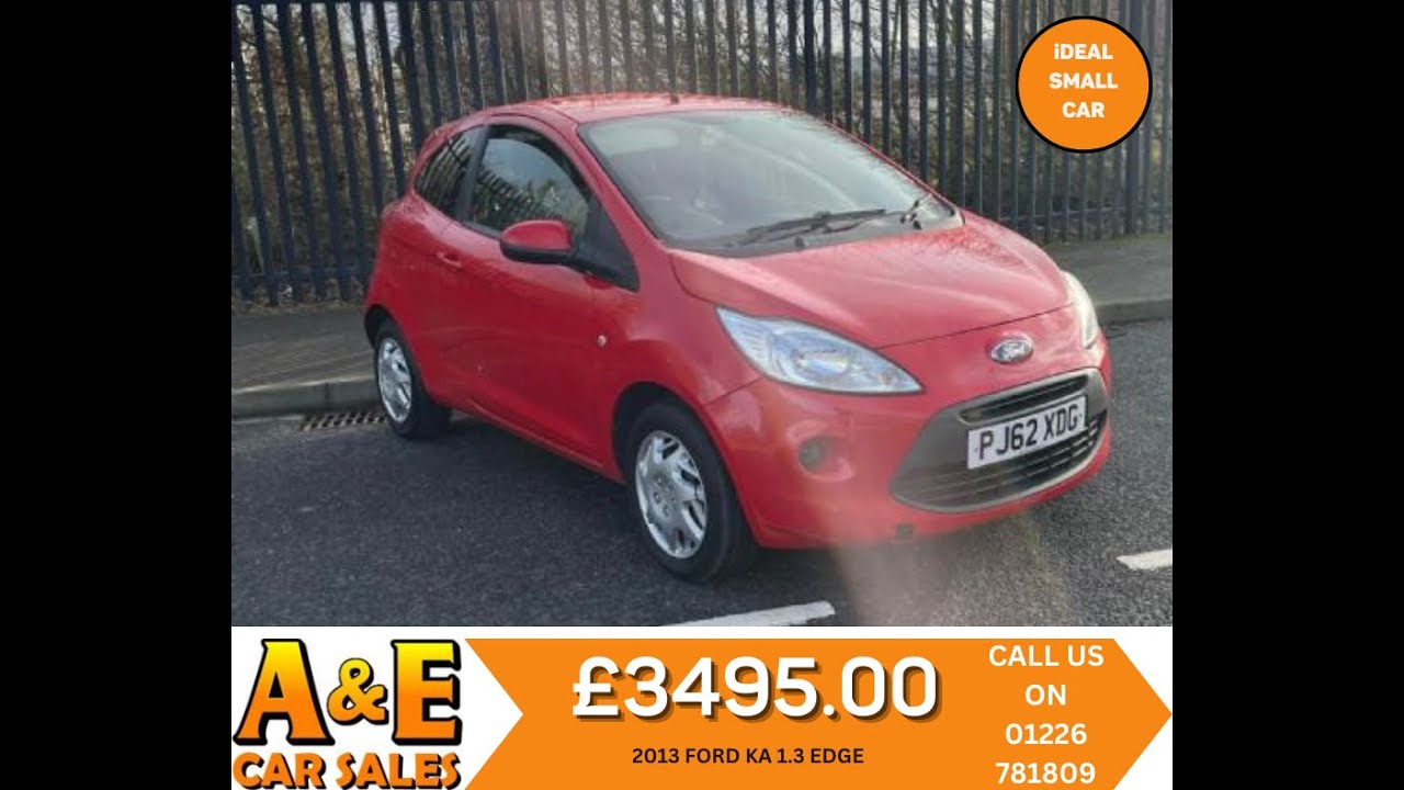 LOW PRICE SMALL CAR 2013 FORD KA £3495 A&E CAR SALES BARNSLEY