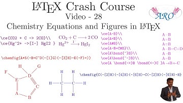 LaTeX Crash Course in Tamil, Chemistry Equation and Figures in LaTeX, Chemistry Structure in LaTeX