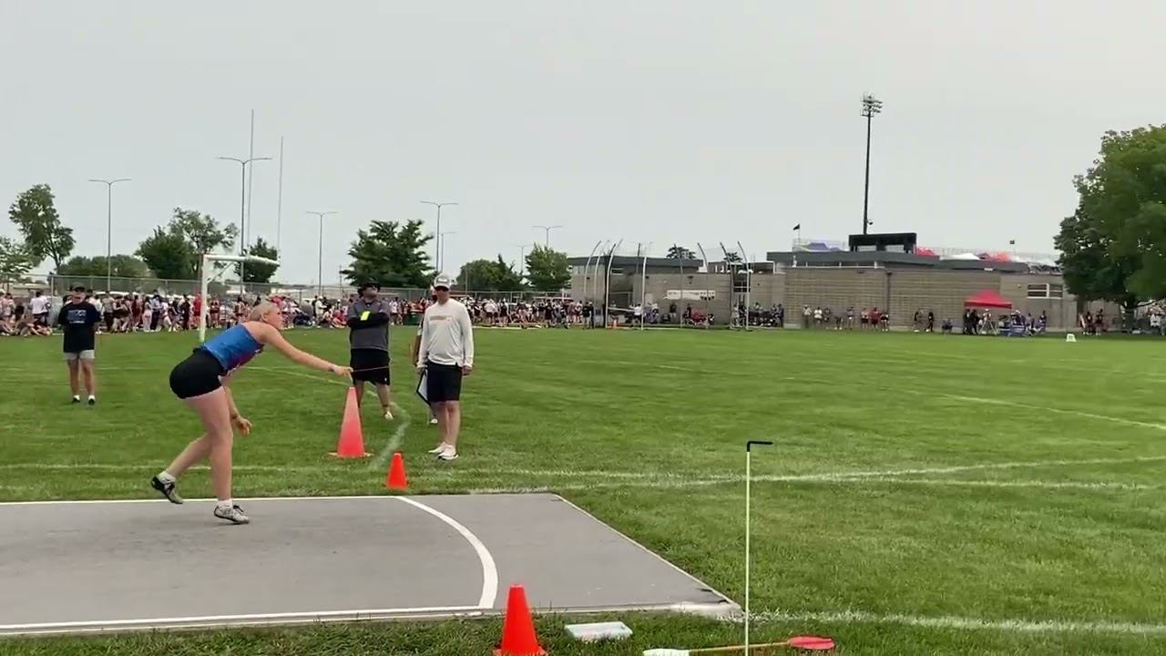 Hitchcock-Tulare's Katelyn Schroeder won the Class B javelin at South Dakota track and field meet