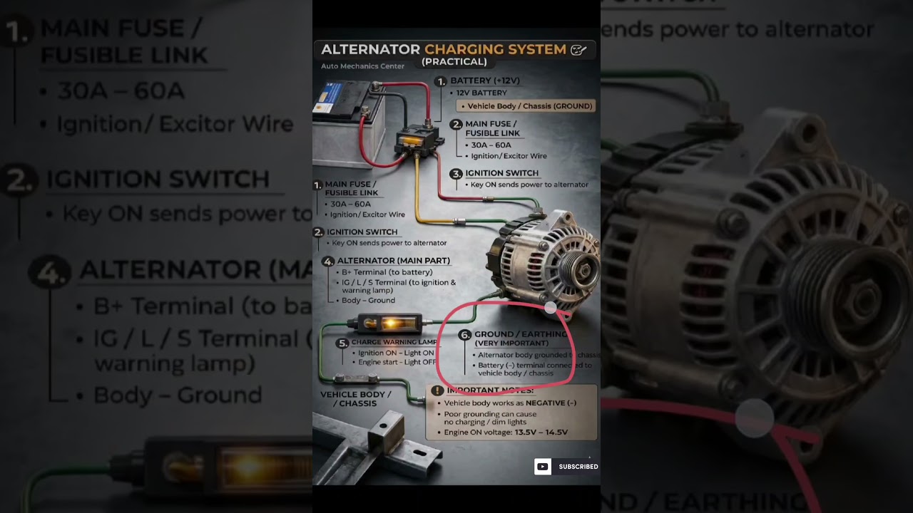Alternator Charging System Explained 🔋 | Car Battery Charge Kaise Hoti Hai?”