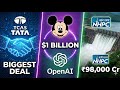 TCS Acquires Coastal Cloud $700M  | Disney OpenAI Sora Deal | NHPC Capacity Expansion