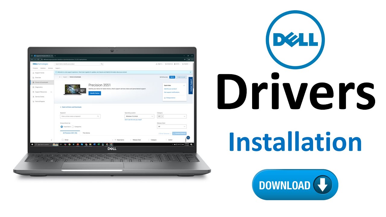 How to Download and Install Dell Drivers Easy Dell Laptop Driver Installation Step-by-Step Guide