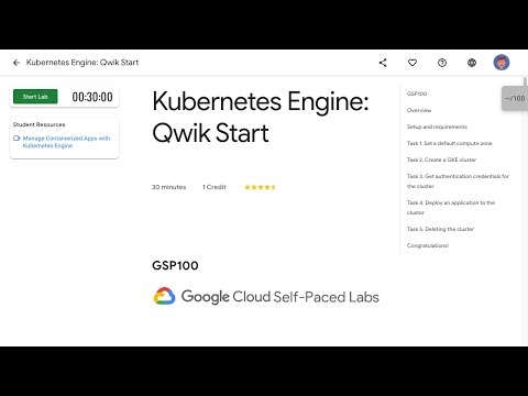 Kubernetes Engine  Qwik Start GSP100