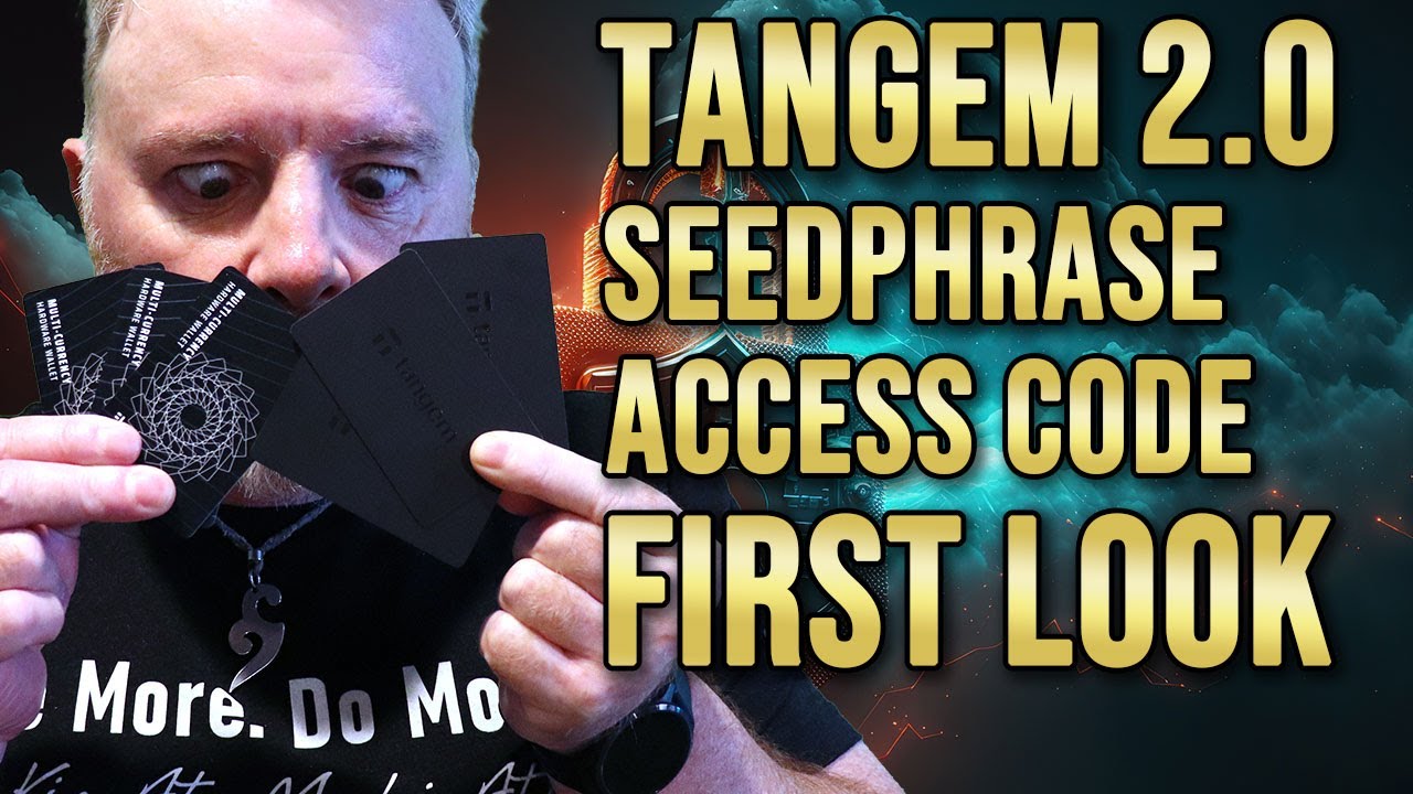 Tangem 2 0 First Look Generate Or Import Seedphrase Disable Access tangem