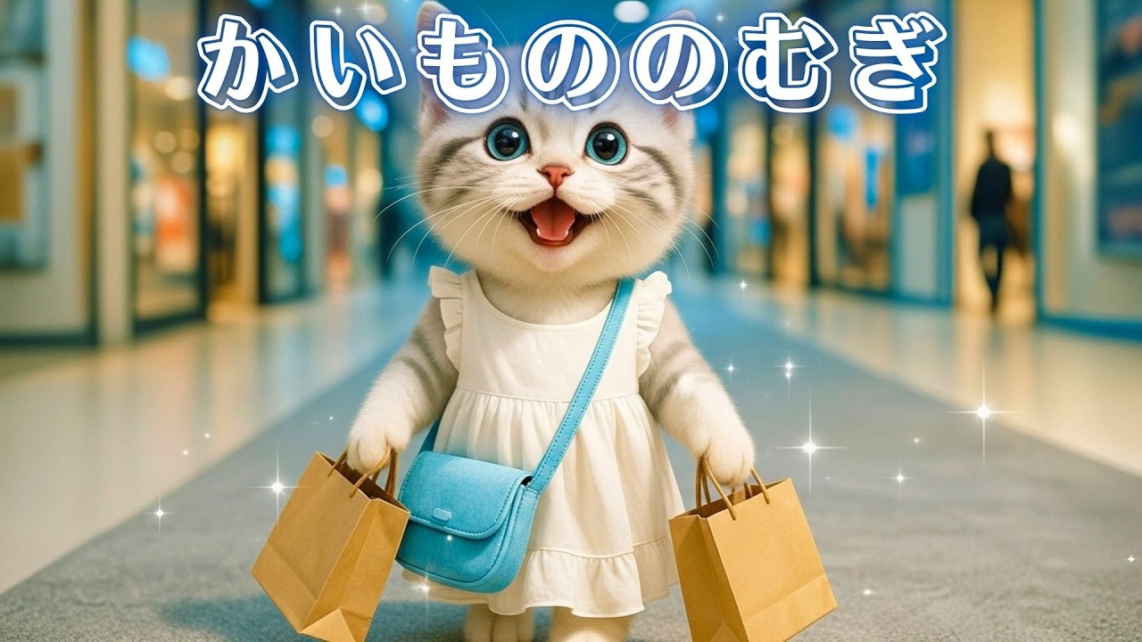 【社畜ねこのむぎ】行ってきます!! ショッピングモールでお買い物したむぎの一日に密着🐱🛍️