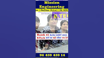 BTech Entrance Coaching | BTech After Diploma | Lateral Entry in BTech | #leetpreparation | #leet