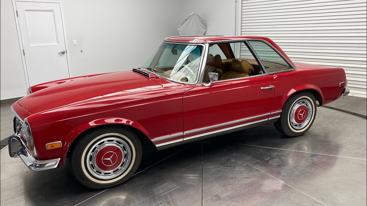 1971 Mercedes Benz 280SL Pagoda in Signal Red w/Parchment Leather