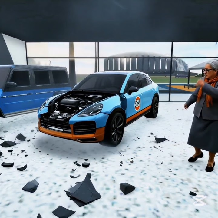Grandma Tests Porsche Cayenne for Durability in Car Simulator 2 #carsimulator2 #carsimulator2newcar