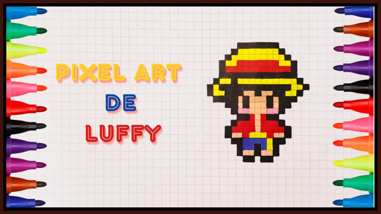 Cómo Dibujar a LUFFY en Pixel Art | Tutorial Fácil Paso a Paso ☠️🎨