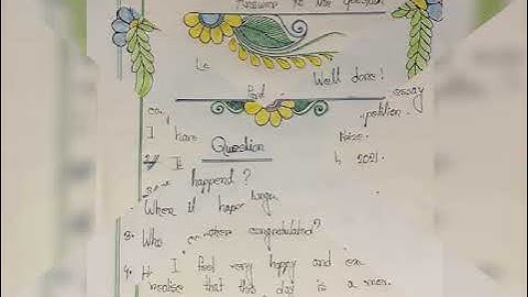 Class 6 er English 1st paper assignment.