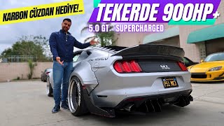 1000Hp Ford Mustang Karbon Cüzdan Çeki̇li̇şi̇ 50 Gt Supercharged