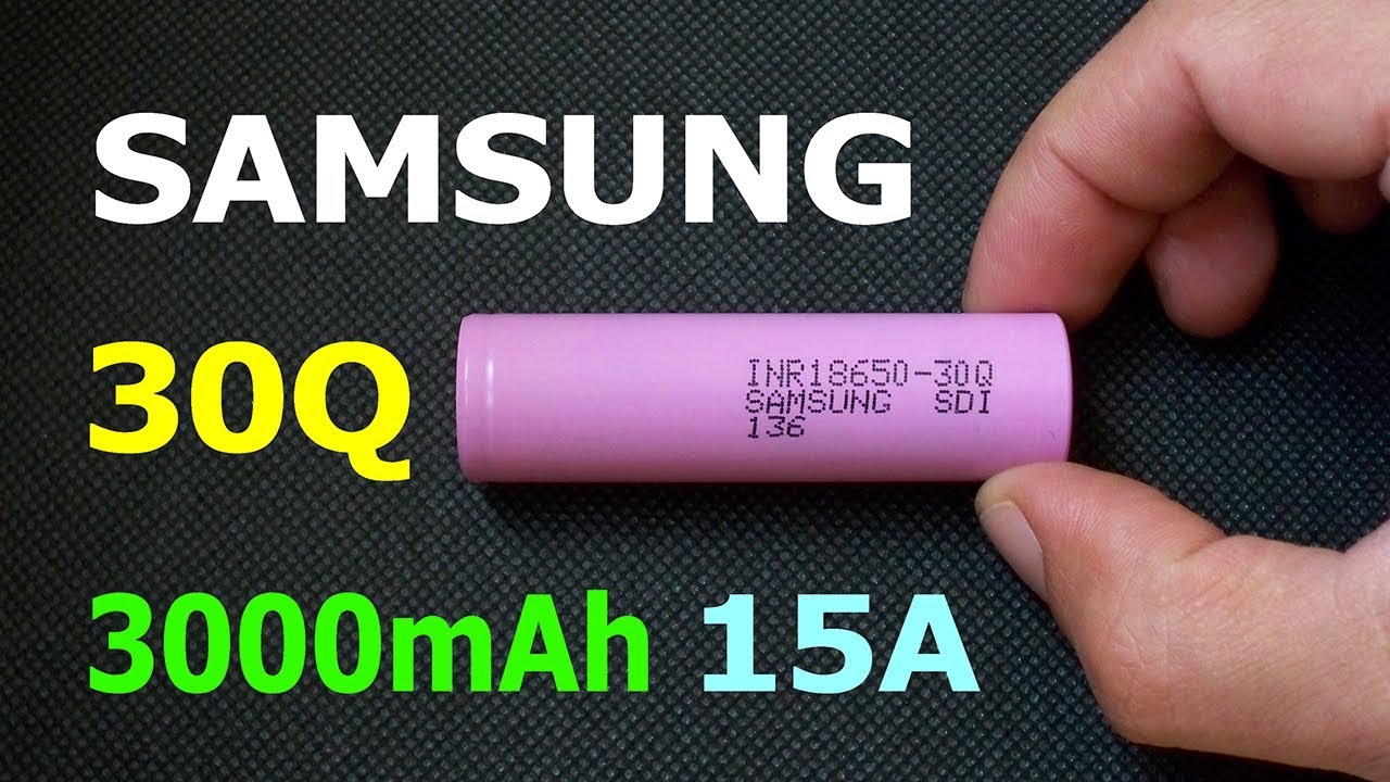Download Samsung 30Q - high drain 18650 Li-ion battery (discharge capacity test)