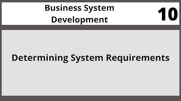 Determining System Requirements|Business System Development  Lecture in Hindi Urdu CSC581 LECTURE 10