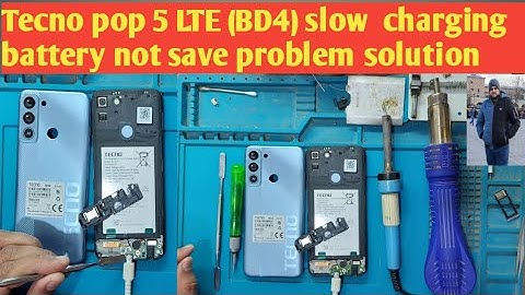 Tecno pop 5 LTE (BD4) slow  charging battery not save problem solution