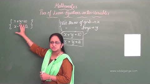 CBSE - SSLC - MATH - PAIR OF LINEAR EQUATIONS IN TWO VARIABLES - PART 1