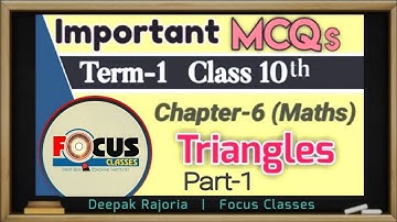Triangles class 10 MCQ