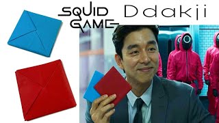 How to make Ddakji | Squid Games paper flipping game | Origami | Ver.2 - 1084