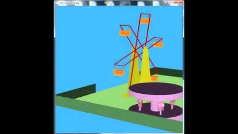 Middle East Technical University Game Technologies OpenGL Amusement Park Animation Video