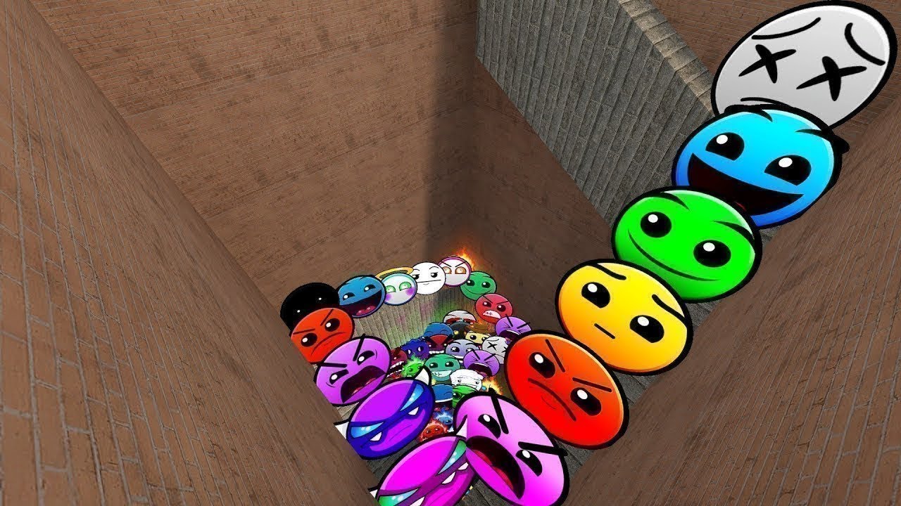 ALL FULL GEOMETRY DASH AND RAINBOW MR.SUN AND ROSALIA PLANKTON OBUNGA AND UNLIMITED NEXTBOTS IN GMOD