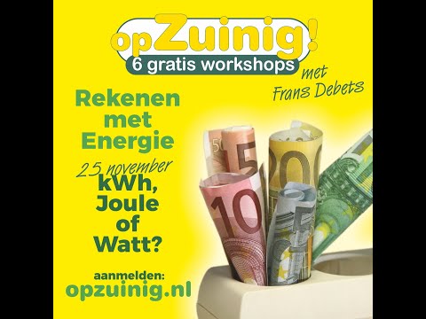 Workshop nr. 1 &rsquo;Rekenen met energie&rsquo; over eenheden