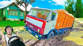 НЕ СМОГ ПРОЕХАТЬ К БАБУШКЕ В ДЕРЕВНЮ - КАМАЗ ЗАСТРЯЛ В ГРЯЗИ - РП Farming Simulator MOD Моды ферма19