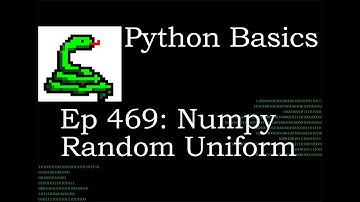 Python Basics Numpy Random Uniform Function