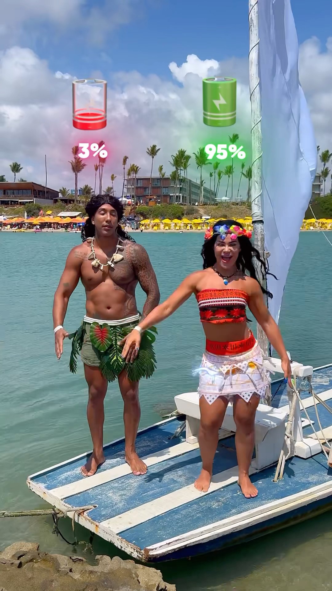 Quantos % está sua bateria? ?? @ApolloSant #tutorial #entretenimento #moana #maui