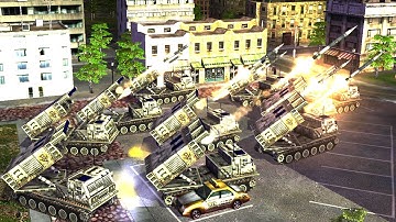 USA M270 MLRS 2 vs 2 USA (THE END OF DAYS 098 Mod) C&C Generals Zero Hour