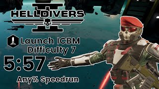 HELLDIVERS 2 - Launch ICBM - Automaton - Difficulty 7 - Any% Speedrun - 5:57