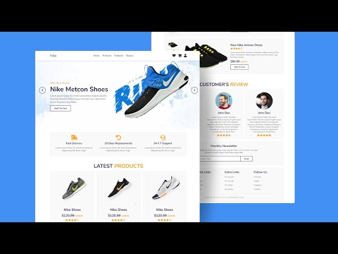 Responsive Sneaker Website Design | HTML, CSS & JS | Free Source Code