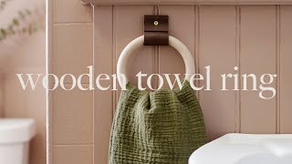 How to Make a Wood & Leather Towel Ring