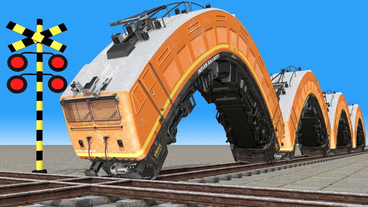 【踏切アニメ】あぶない電車 TRAIN 🚍 Fumikiri 3D Railroad Crossing Animation #1