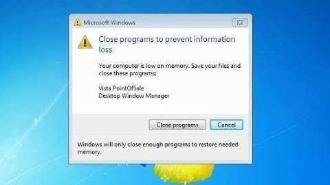 How to fix error, Your computer is low on memory. Save your file and close these program.