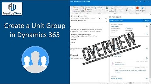 Create a Unit Group in Dynamics CRM 2016